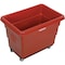 Global Industrial 8 Bushel Plastic Bulk Box Truck, Steel Chassis Base, Red, 33-3/10L x 24-3/5W x 27-2/5H 800312RD - alternate 3